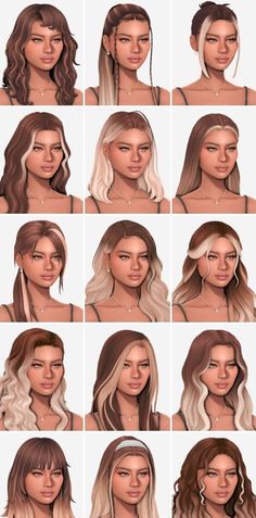 The Sims 4 Hair Lookbook - Gamingwithprincess #y2k #hairstyle #ideas Hair Lookbook, Lotes The Sims 4, Sims 4 Tsr, Sims 4 Challenges, Sims 4 Cas Mods, The Sims 4 Skin, The Sims 4 Pc, Pelo Sims, The Sims 4 Packs