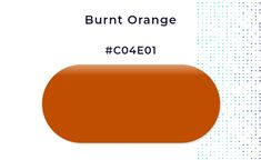 an orange button with the words burnt orange on it's left side in front of a white background