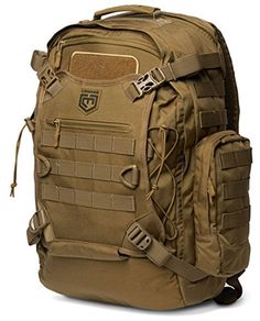 a large backpack with multiple compartments and straps