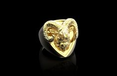 This beautiful handmade ring features a Rams Head design inspired by actual ancient Greek history. Made in 18K yellow gold plated brass. In ancient Greek mythology, the ram was symbol of virility and fertility, power and leadership. The ram's head also symbolizes Aries the first sign of the zodiac. Shipping info. Yellow Gold-Plated Polish Brass production requires 16~18 business days. Please keep this in mind when purchasing. Ring info. Material: Brass(18K yellow gold plated, polish) Ring size: 7 1/2 ~ 16 US Material info. About 18K Yellow Gold Plated Brass Gold Plated Brass is plated with 14K or 18K gold (depending on your choice) and is available in both yellow and rose colors. It's capable of showcasing intricate details and offers a professional, finished look and feel. Gold Plated Bra Animal Ring, Zodiac Rings, Greek History, Ring Men, Animal Rings, Aries Zodiac, Men Jewelry, Ring For Men, Ancient Greek