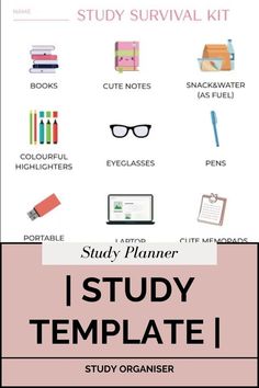 the study planner is shown in this graphic