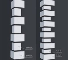 two white boxes are shown with measurements for each one, and the other is labeled