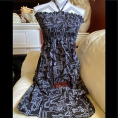 Harley Davidson Dress Sundress Summer Dress Size Small All-Over Print Halter/Sleeveless /Strapless Black/Gray New Without Tags Has Been In A Drawer For A Few Years! Discontinued Model That Was Purchased On Va State. #Clothes Clothing Motorcycle Black Sleeveless Harley Davidson Dress, Casual Fitted Strapless Halter Dress, Fitted Black Strapless Dress For Beach, Black Strapless Sundress For The Beach, Black Strapless Sundress For Spring, Strapless Black Halter Dress For Summer, Casual Black Strapless Sundress, Black Strapless Casual Sundress, Strapless Black Beach Dress