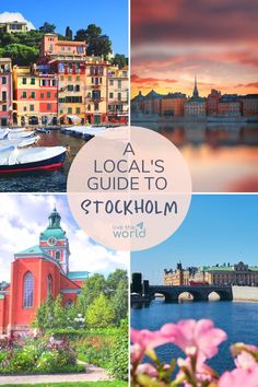 a collage of photos with the words local's guide to stockholm on it