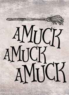 an old fashioned sign with the words amuck, amuck and amuck on it