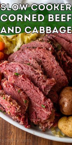 corned beef and cabbage on a plate with potatoes