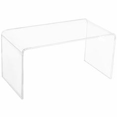 a clear plastic table on a white background