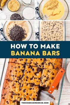 how to make banana bars with chocolate chips and bananas