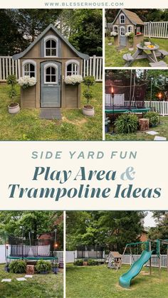 the side yard fun play area and trampoline ideas is featured in this article