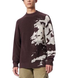 From Cross Eyed Moose&#x2C; this sweater features:Allover patternMock necklineRibbed&#x2C; double-layered collarFull-fashioned raglan sleevesRounded hemPullover constructionCottonMachine wash/tumble dryImported. Cross Eyed, Pattern Sweater, Moose, Men Sweater, Pattern, Clothes