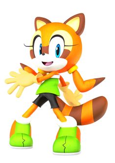 an orange and black cat is standing in front of a white background with the words sonic on