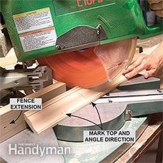 a person using a circular saw to cut wood with the help of an angle grind