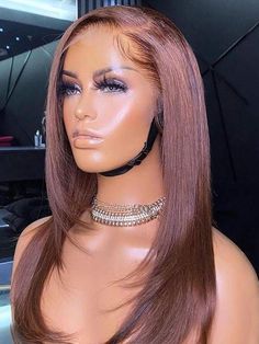 SKU CF225 Wig Cap 13x6 Transparent Lace Wigs Hair Length 22 inch Material 100% virgin hair one donor Last For One more year Hair Density 180% Hair Color Brown Color Hairline Pre-plucked & Pre-bleached Straps Adjustable Band Lace Type Transparent Lace Why Choose 13x6 Chinalacewig Lace Wig？1.Front 6inch Deep Parting ,Can Part Anywhere2.Pre-plucked hairline,Can wear without baby hair looks even more natural3.Bleached the Knots,make knots undetectable and very natural looking.4.All wigs made with 10 Straight Butterfly Haircut, Pretty Wigs, Warm Hair Color, Warm Brown Hair, Chestnut Brown Hair, Layer Cut, Butterfly Haircut, Human Virgin Hair, Colored Wigs