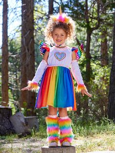 "Shop Chasing Fireflies for our Rainbow Pegasus Costume for Girls. Browse our online catalog for the best in unique children's costumes, clothing and more." Pegasus Costume, Faux Fur Leg Warmers, S Costumes, Rainbow Costumes, Fur Leg Warmers, Costume For Girls, Kids Costumes Girls, Pegasus Unicorn, Rainbow Skirt