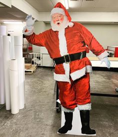 Make sure jolly old St. Nick comes for a visit every year with a life-size Santa cutout! The size is 72" (6 feet tall) and can also come with an easel stand. Please let us know which option you would like, "Waving Santa or Full Belly Santa" **This is professionally printed on CORRUGATED PLASTIC, NOT CARDBOARD, so it can be used indoors and outdoors, and year after year Also, indoor easel stands do not come with them but can be added for an additional $7. Single easel's cannot be purchased by the Outdoor Santa, Easel Stand, St Nick, Corrugated Plastic, Big Belly, Outdoor Christmas Decorations, Life Size, Outdoor Christmas, Christmas Decoration