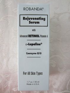 Robanda Rejuvenating Serum with Advanced Retinol Vitamin-a ë±-Lupaline Coenzyme Q10 (For All Skin Types) 1.7 0z *** This is an Amazon Affiliate link. You can get additional details at the image link. Coenzyme Q10, Free Radicals, Anti Aging Skin Care, All Skin Types, Retinol, Amazon Affiliate