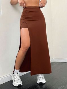 Dope Fashion Outfits, Short Long Dresses, Fashion Top Outfits, Trendy Dress Outfits, Beachwear Fashion, Easy Trendy Outfits, Cute Simple Outfits, Casual Skirt, Casual Street Style