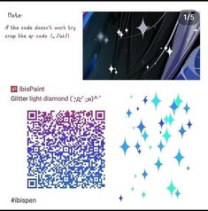 a close up of a cell phone with a qr code on the screen and stars in the background