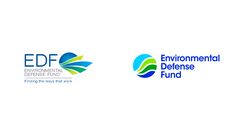 two logos for environmental defense fund and the eff logo are shown in different colors