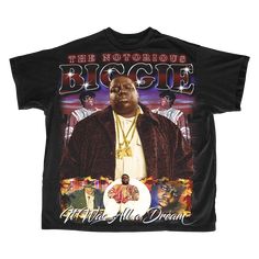 Biggie Smalls Shirt, Notorious Biggie, Rap T Shirt, School 90s, Vintage Rap Tees, Vintage Shirt Design, 90s Tees, Graphic Tee Outfits, Biggie Smalls