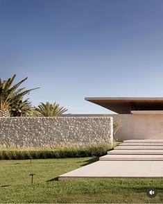 an outdoor area with steps leading up to the house