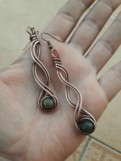 Fairy copper earrings,Labradorite Copper Earrings,Copper earrings,Wire wrap earrings,Wire jewelry,Wi Eclectic Earrings, Cold Connections, Copper Wire Earrings, Wired Jewelry, Mood Rings, Wire Jewelery, Wire Jewellery