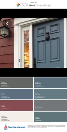 the color scheme for an exterior door