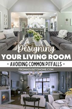 the living room and dining room are shown in this postcard for designing your living room