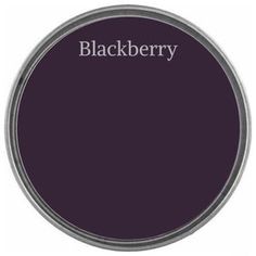 blackberry paint in a round tin with the word blackberry on it's side