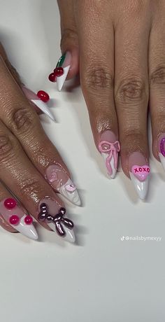 Balloon Nail Design, Balloon Animal Nails, Winter Nail Art Designs, Acrylic Nail Designs Coffin, Dope Nail Designs, Exotic Nails, Long Acrylic Nails Coffin, Cute Gel Nails