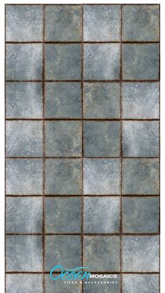 an image of a tile wall that looks like it is made out of metal tiles