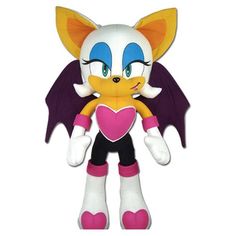 sonic the hedge plush toy with heart shaped eyes