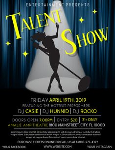 the talent show poster for an event