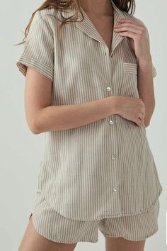 This pure cotton, striped boyfriend Pjs set features a button down shirt with casual shorts, not only will keep you cool and comfortable for the best night's sleep, they will also your favorite summer lounge set. Say bye to night sweats with that temperature regulating natural sleepwear set. This preppy pajama shorts set is perfect as bridesmaid Pjs, mother of the bride pajamas, birthday gift mom gift from daughter, gift for wife or girlfriend.  These pajamas are made of 83%Turkish cotton fabric Trendy High-waisted Pajama Shorts, Affordable Summer Pajama Shorts, Cheap Summer Sleepwear, Affordable White Pajama Shorts, Cheap Relaxed Fit Pajama Shorts For Sleepover, Cheap White Pajama Shorts For Lounging, Cheap Summer Sleepwear For Beach, Affordable Summer Pajama Shorts With Elastic Waistband, Cheap Elastic Waistband Pajama Shorts For Sleepover