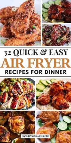 air fryer recipes for dinner that are easy to make and great for the whole family