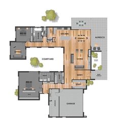 the floor plan for a house with two separate rooms