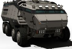 an armored vehicle is shown on a white background