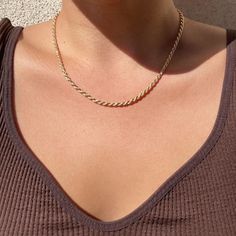 Gold Rope Chain Necklace! 18”. 18k Gold Plated. Brand New! Minimal And Easy To Wear With Any Outfit! Gold-plated Rope Chain Necklace, Trendy Rope Chain Necklace As Gift, Trendy Rope Chain Necklace For Gift, Yellow Gold Figaro Chain Rope Necklace, Everyday Gold Rope Chain Necklace, Dainty Rope Chain Necklace For Everyday Wear, Dainty Everyday Rope Chain Necklace