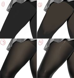 three pictures of the same woman's legs with different stockings