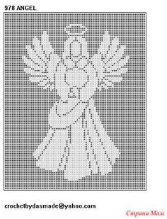 a cross stitch pattern with an angel on it