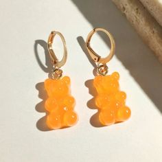 Super Cute Kawaii Y2k Girly Gummy Bear Teddy Bear Drop Dangling Earrings Make An Offer Or Bundle For Huge Discount Playful Orange Dangle Jewelry, Playful Orange Party Jewelry, Fun Orange Earrings For A Gift, Cute Nickel-free Orange Jewelry, Fun Orange Earrings As A Gift, Fun Orange Earrings For Gift, Cute Orange Jewelry For Party, Fun Orange Earrings For Gifts, Trendy Hypoallergenic Orange Jewelry