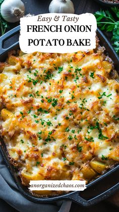 this easy and tasty french onion potato bake is the perfect side dish for any meal