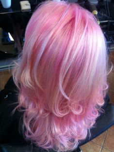 Colored Hair For Pale Skin, Pink Calico Hair, Pink Colored Hair, Temporary Blue Hair Dye, Hair Dye Blonde, Neapolitan Hair, Charlotte Core, Blue Hair Dye, Unicorn Hair Dye