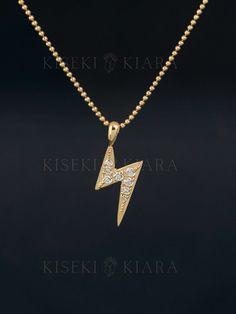 NOT GOLD PLATED, NOT GOLD FILLED! All our jewelry are stamped with a gold hallmark to certify the metal purity of the item. Price listed is for Pendant/ Charm Only. The necklace chain is sold separately here:  https://www.etsy.com/listing/677473471/gold-chain-choker-made-from-pure-14k Product Details ☑14K SOLID GOLD ☑DIMENSION: 24x8MM 💓Tarnish resistant and sweat resistant  💓Hypoallergenic, made without lead, nickel and cadmium Gold Information *9K gold is 9 parts pure gold or 37.5% pure. *10K Electric Bolt, Lightning Pendant, Lightning Strike, Gold Chain Choker, Thunder And Lightning, Stormy Weather, Chain Choker, Pure Gold, Necklace Chain