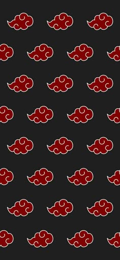 red and black clouds on a black background seamless wallpaper, pattern or backdrop