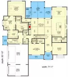 this is the floor plan for a house that has been built in an area with water and