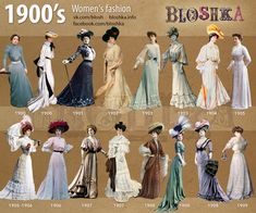 1900’s of Fashion on Behance Decades Fashion, Fashion Through The Decades, 1900 Fashion, Fashion Timeline, Fashion Decades, Patron Vintage, 1900s Fashion, 1910s Fashion, 20th Century Fashion