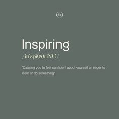 the words inspire and inspire are displayed on a gray background