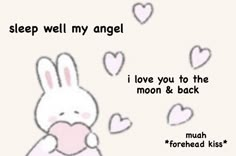 a drawing of a bunny holding a heart with the words i love you to the moon and back