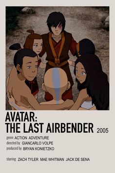 avatar movie poster for avatar the last airbender, featuring four young men and one woman